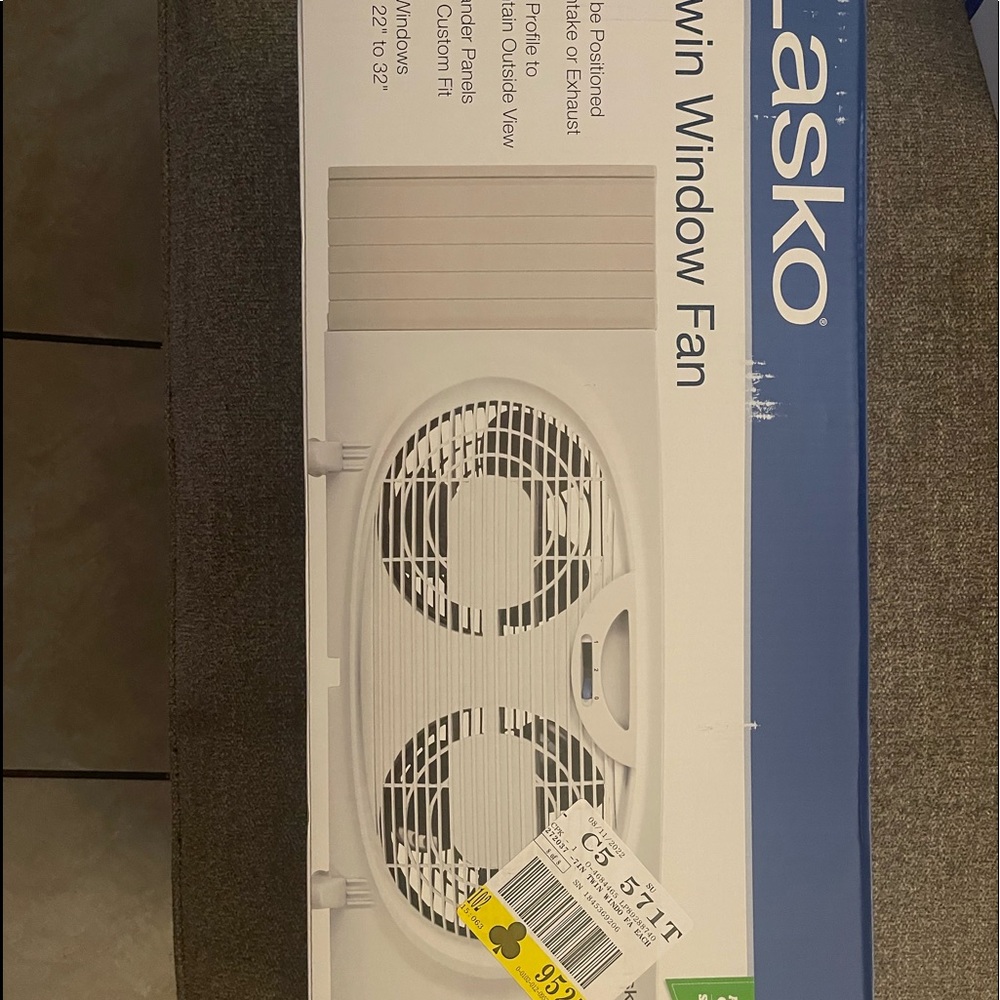 Brand new LASKO Twin window fan.
